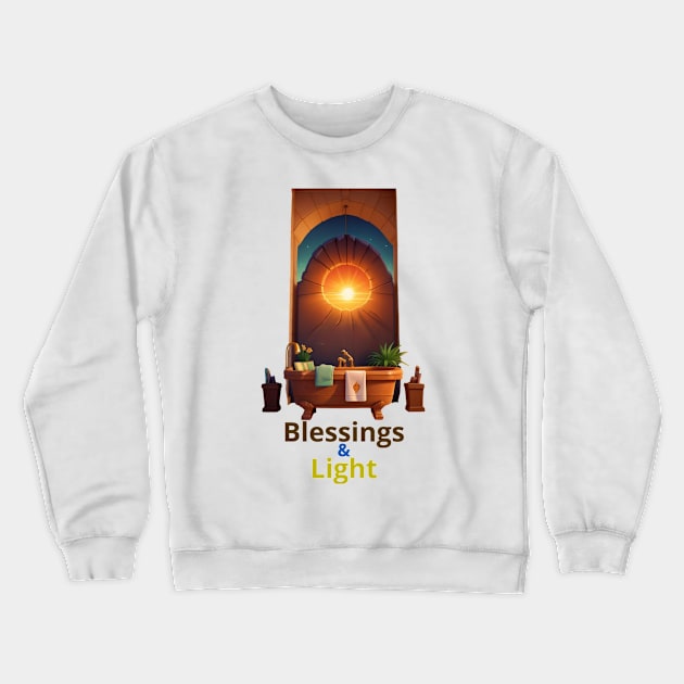 Blessings & Light / easter greetings / easter wishes Crewneck Sweatshirt by benzshope